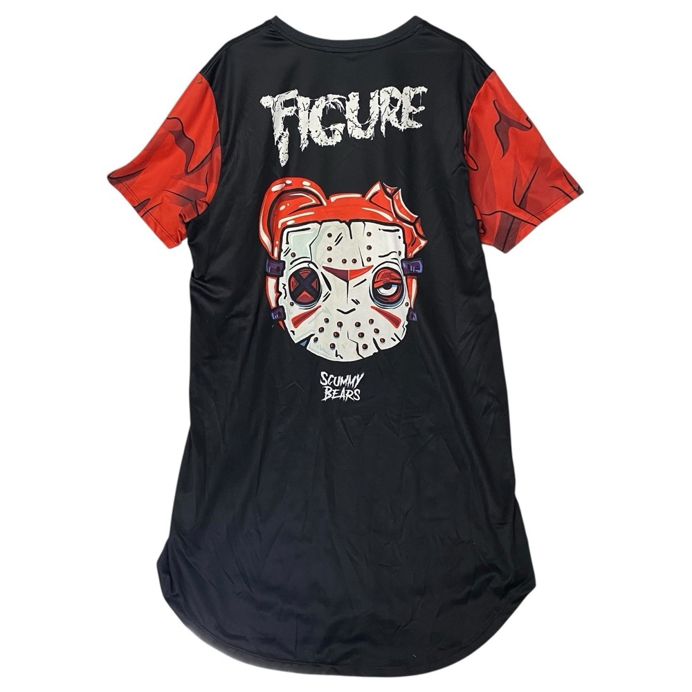 Scummy Bears Jason Chainsaw Tunic Top Womens 3X Black Horror Streetwear Gothic‎
